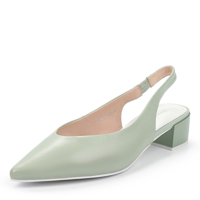 Зеленые женские туфли с открытой пяткой «Томас Мюнц»