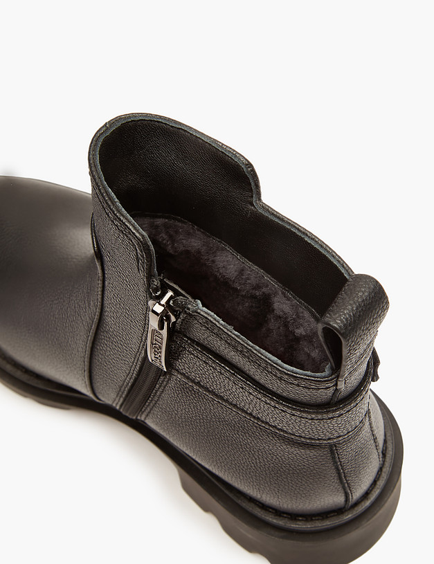 Черные женские зимние ботинки из кожи MASCOTTE 233-3202235-8116M | ракурс 6