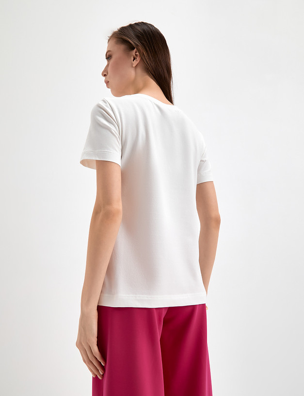 Белая женская футболка MASCOTTE 790-3114-2601 | ракурс 7