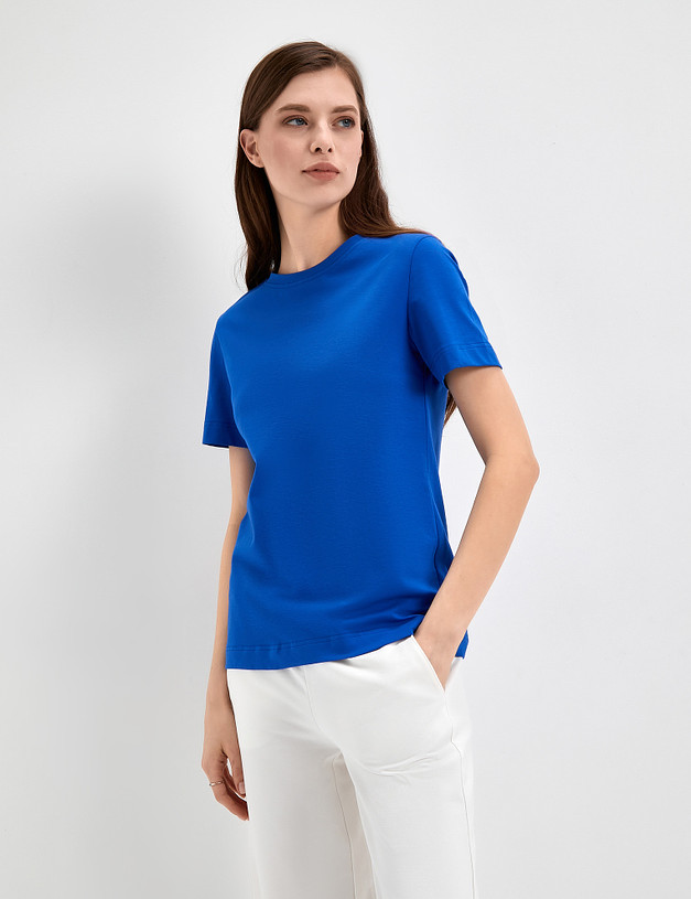 Синяя женская футболка MASCOTTE 790-3114-2603 | ракурс 4