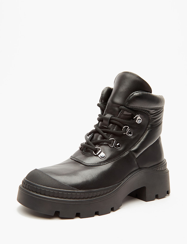Черные женские зимние ботинки MASCOTTE 233-323631-0102 | ракурс 2