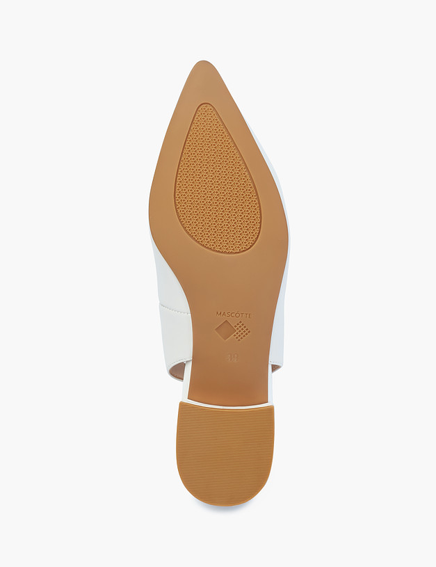 Белые женские туфли с открытой пяткой MASCOTTE 100-21039115-0501 | ракурс 6