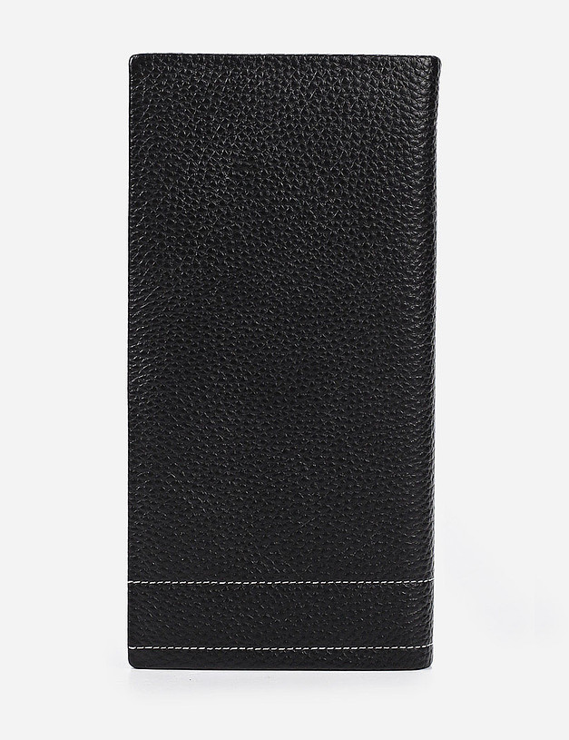 Черный кожаный мужской кошелек MASCOTTE 642-0135-102 | ракурс 2