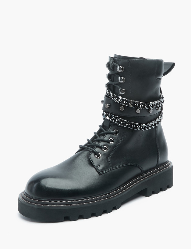 Черные женские ботинки в стиле гранж MASCOTTE 58-2260521-3100M | ракурс 2