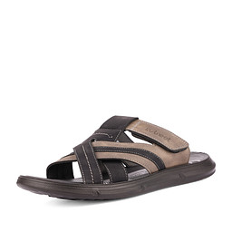 248-21MV-053GS Туфли летние мужские и.нубук/и.кожа черн-серый, INSTREET