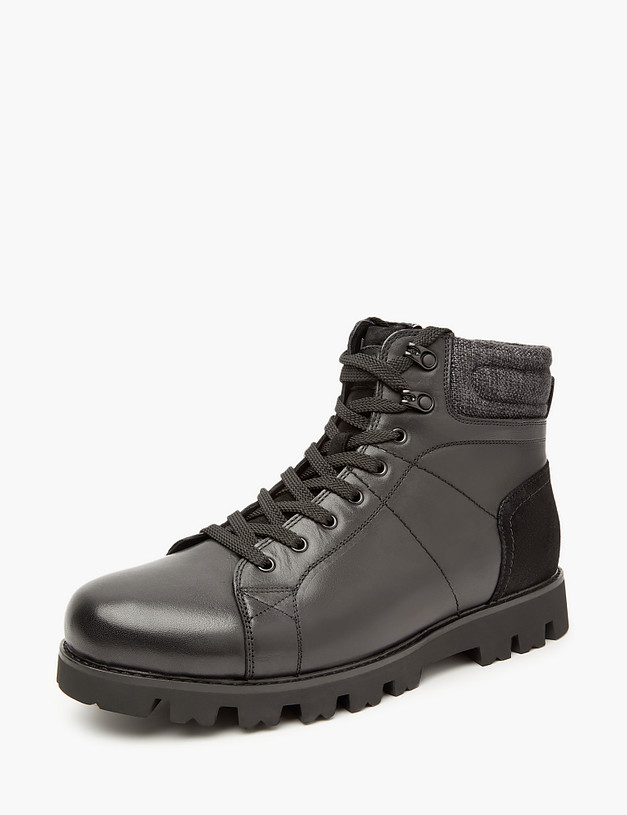 Черные мужские зимние ботинки MASCOTTE 58-3292631-3128M | ракурс 3