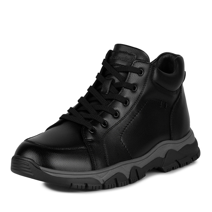 Черные кожаные мужские кроссовки "Томас Мюнц"