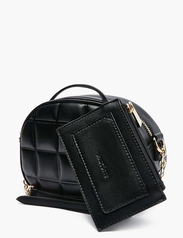 Черная женская сумка с кошельком MASCOTTE 610-2207-602 | ракурс 3