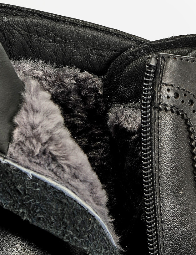Черные мужские зимние ботинки MASCOTTE 58-1211332-3128M | ракурс 8