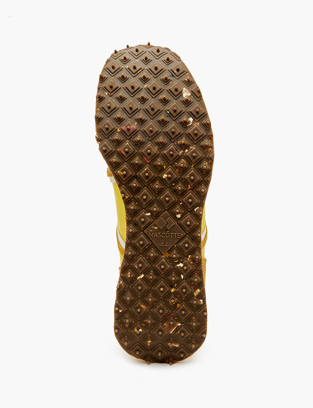 Желтые мужские кроссовки из текстиля и велюра MASCOTTE 128-4191121-0218 | ракурс 5