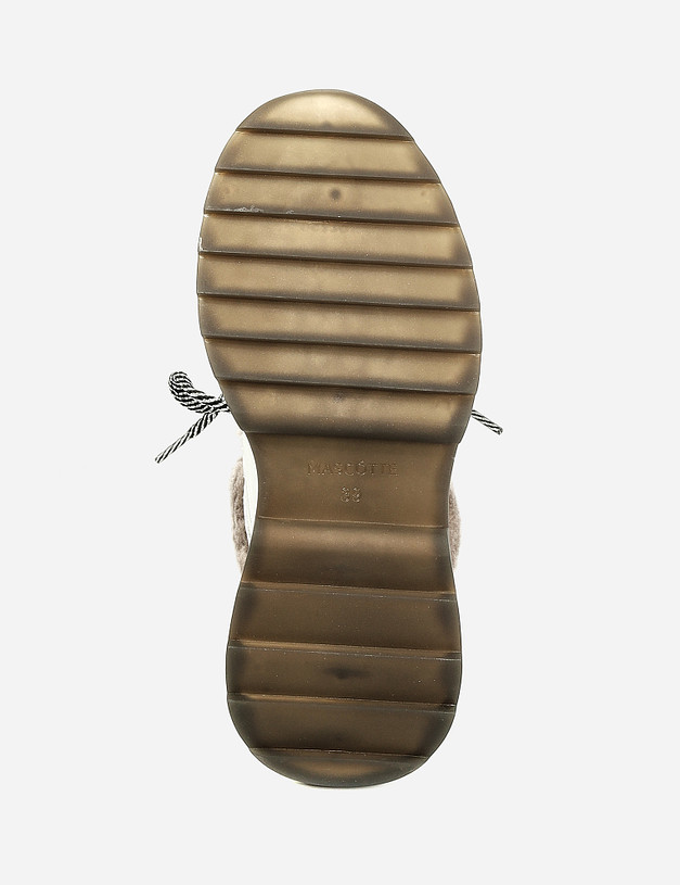 Серебристые женские кроссовки на меху MASCOTTE 234-124132-0616 | ракурс 5