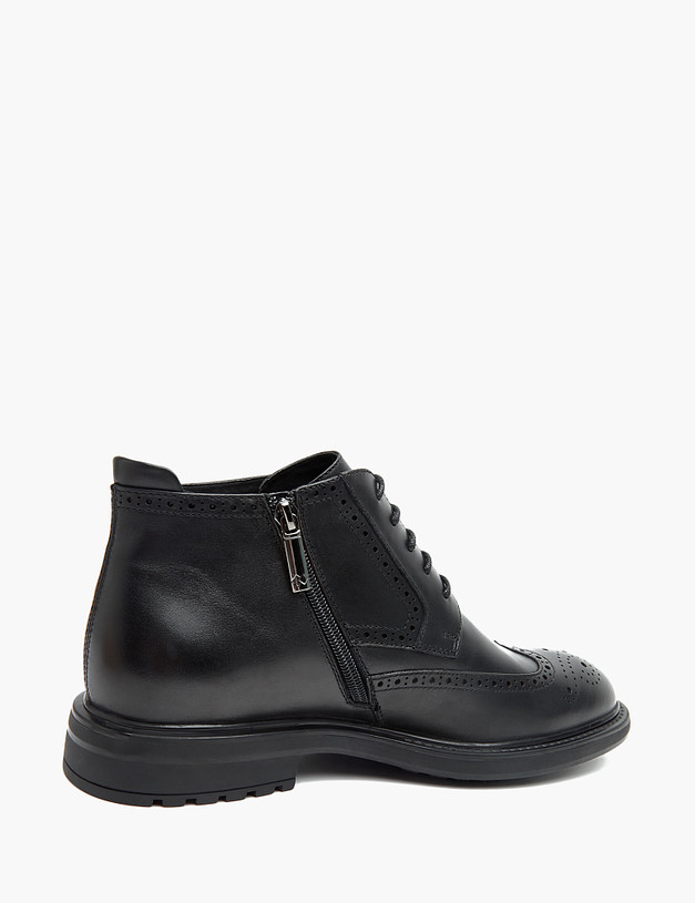 Черные кожаные мужские ботинки MASCOTTE 128-322226-0102 | ракурс 3