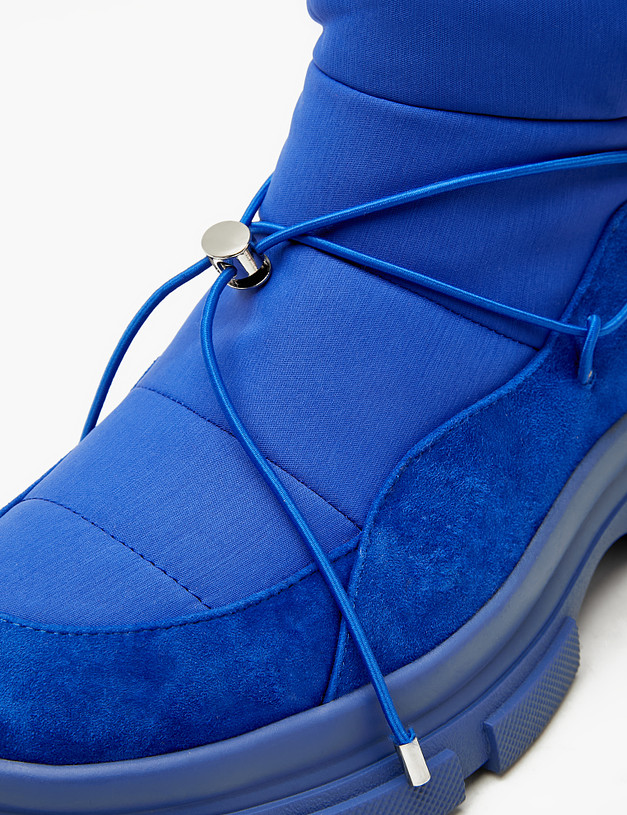 Синие женские зимние ботинки MASCOTTE 233-3201937-0203 | ракурс 7
