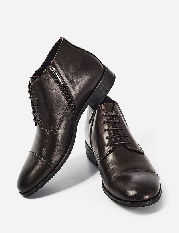 Коричневые мужские ботинки с острым носом MASCOTTE 128-120223-0109 | ракурс 8