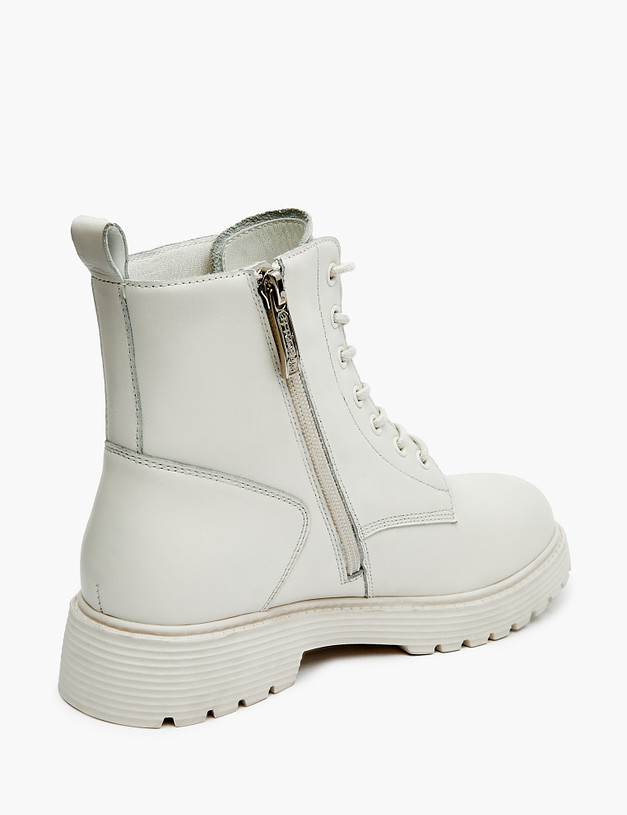 Белые женские зимние ботинки из кожи MASCOTTE 58-321831-4156M | ракурс 3