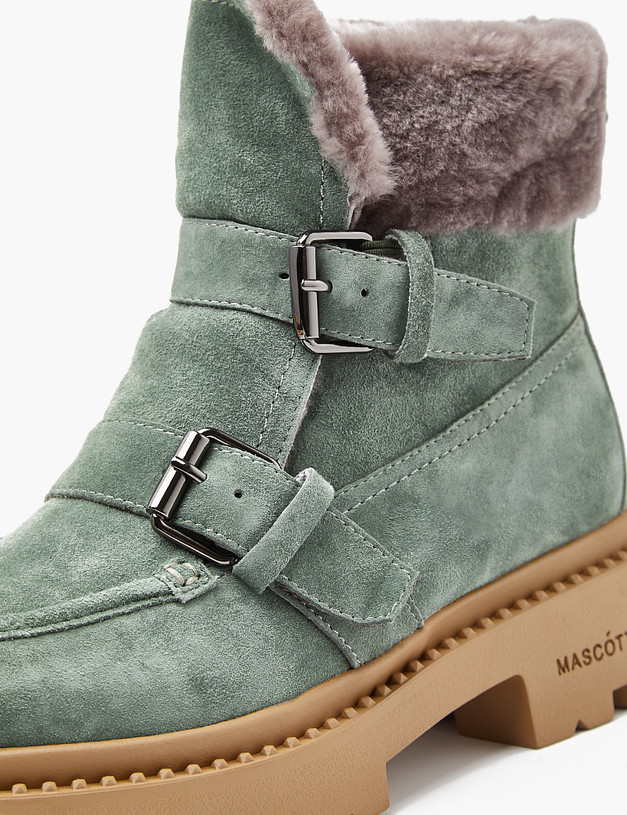 Зеленые женские зимние ботинки MASCOTTE 233-3201735-4606M | ракурс 7