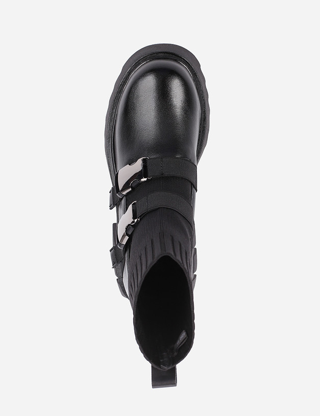 Черные женские ботинки-чулки MASCOTTE 25-120421-0202 | ракурс 5