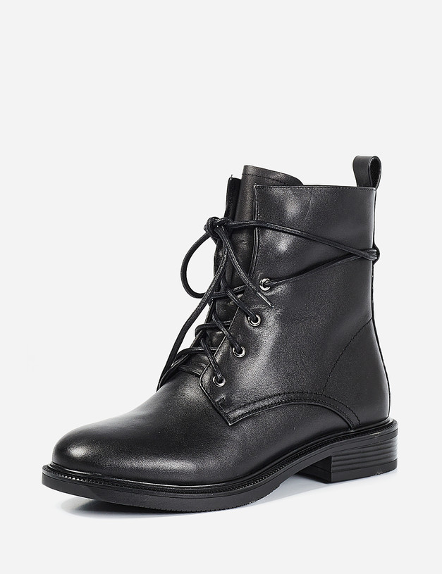 Черные кожаные женские ботинки MASCOTTE 99-92406210-3100M | ракурс 2
