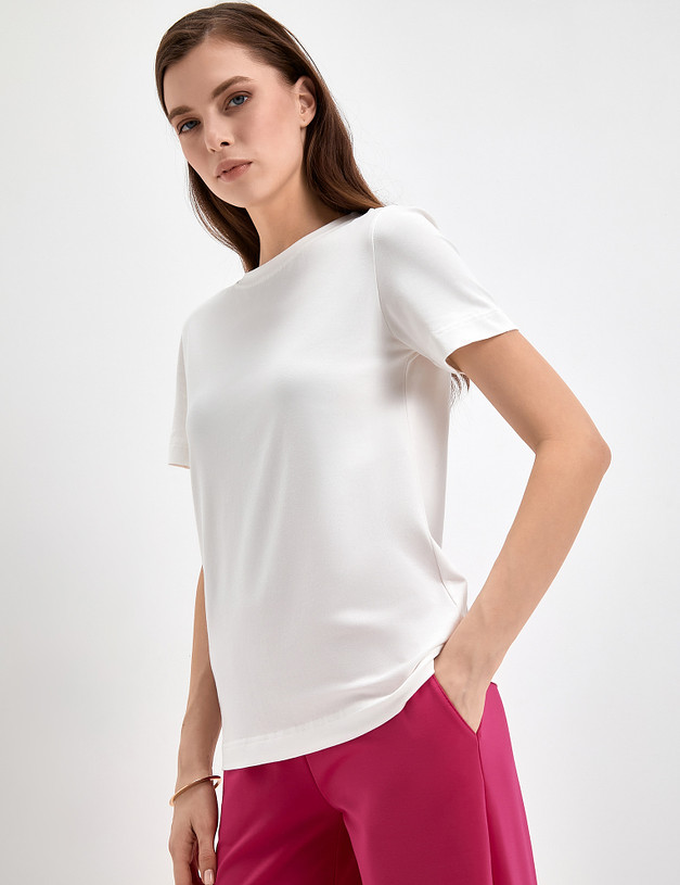 Белая женская футболка MASCOTTE 790-3114-2601 | ракурс 5