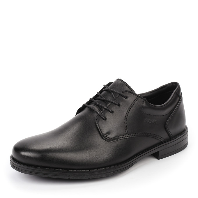 Черные кожаные мужские туфли Rieker