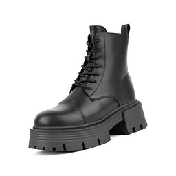 98-32WA-799SW Ботинки женские и.кожа/и.мех черн, INSTREET