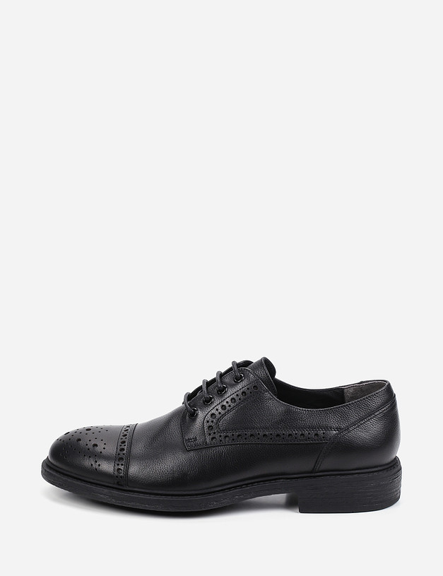 Черные мужские туфли MASCOTTE 128-124711-0102 | ракурс 2