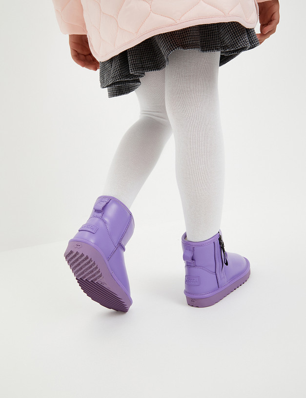Фиолетовые кожаные угги для девочек MASCOTTE 98-320155-0607 | ракурс 9