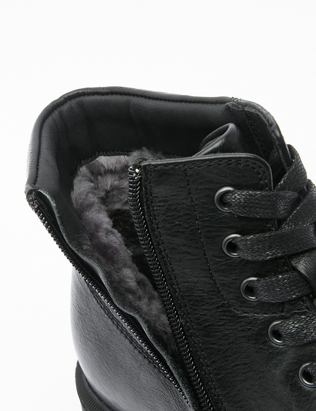 Черные зимние мужские ботинки на меху MASCOTTE 22-2253431-4111M | ракурс 8