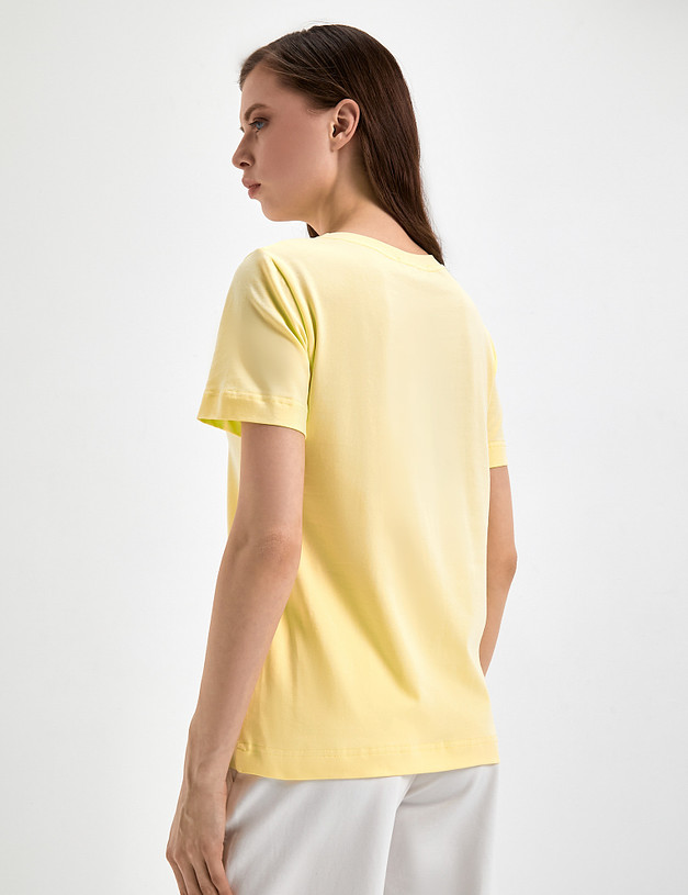 Желтая женская футболка MASCOTTE 790-3114-2618 | ракурс 7
