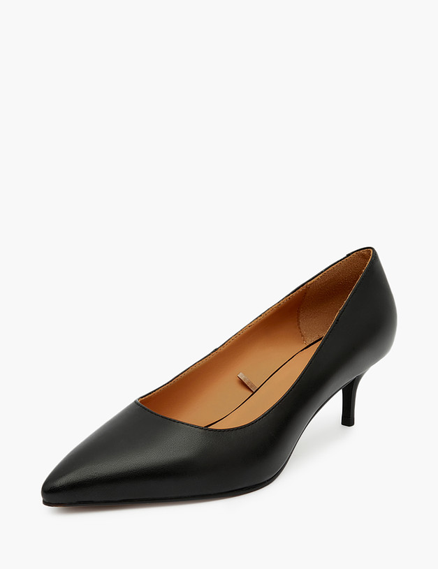 Черные женские туфли на низком каблуке MASCOTTE 126-321111-3501M | ракурс 2