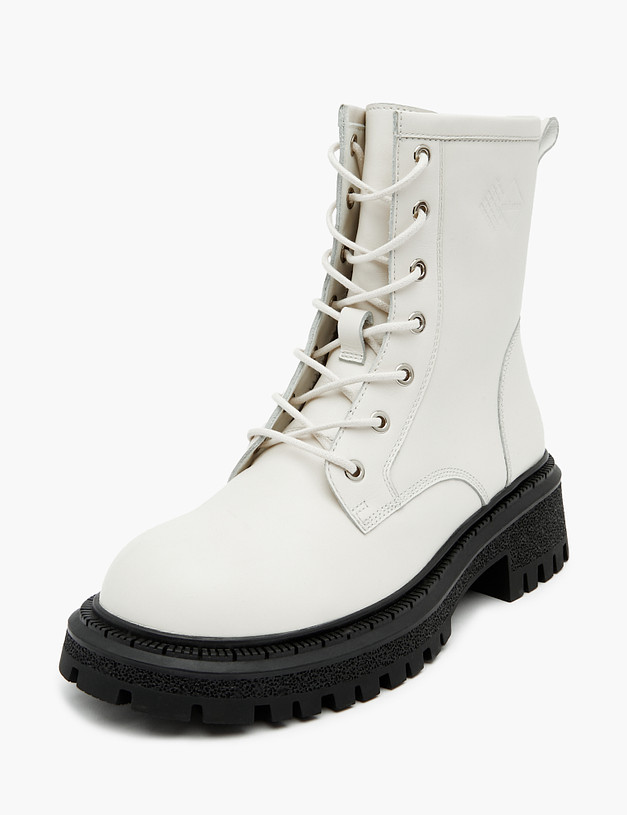 Белые женские зимние ботинки MASCOTTE 58-321631-4156M | ракурс 3