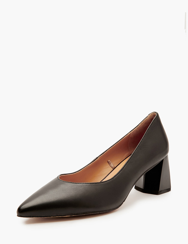 Черные женские туфли на квадратном каблуке MASCOTTE 126-413511-3501M | ракурс 2