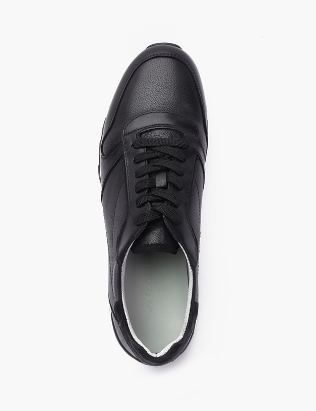 Черные мужские кроссовки из натуральной кожи MASCOTTE 22-2131221-3180M | ракурс 5