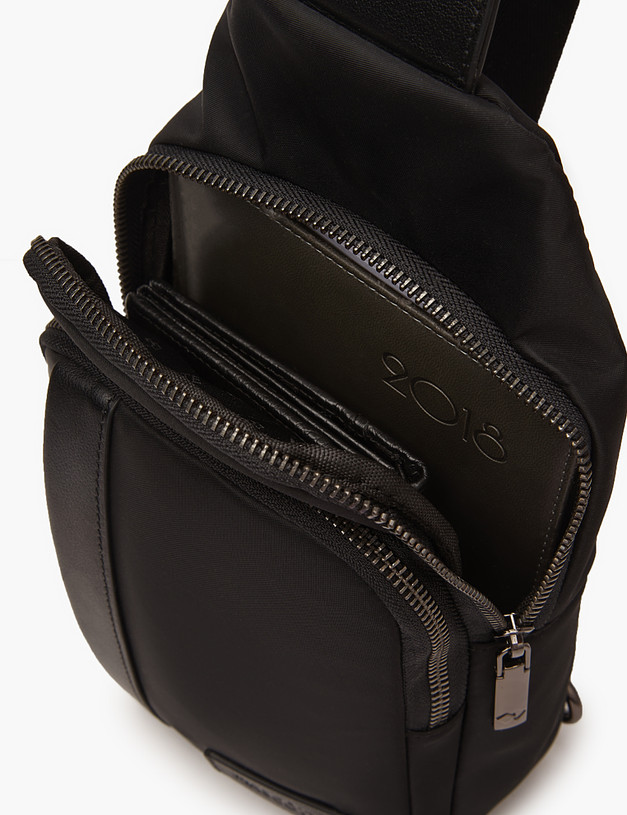 Черная мужская сумка-слинг MASCOTTE 604-3224-202 | ракурс 7