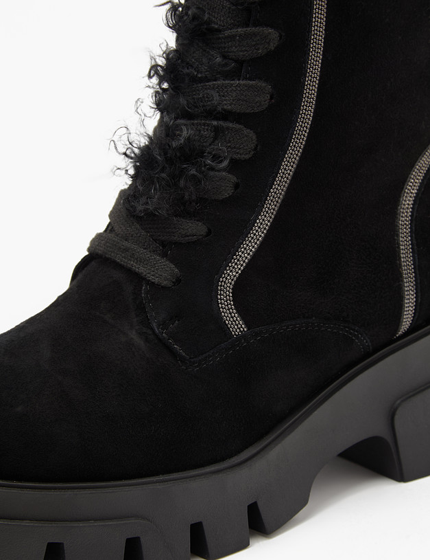 Черные зимние женские ботинки MASCOTTE 15-3204636-3605M | ракурс 7