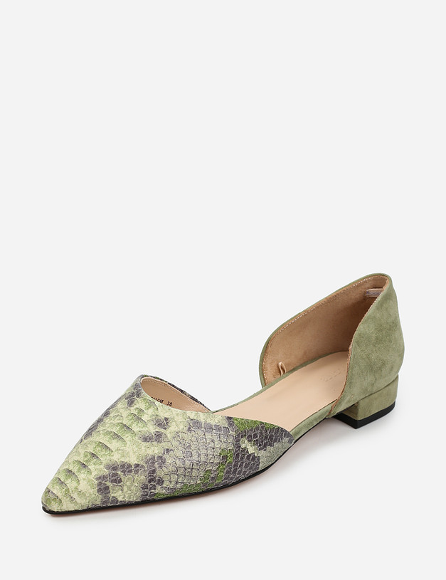 Зеленые женские туфли MASCOTTE 100-1103914-5110M | ракурс 3