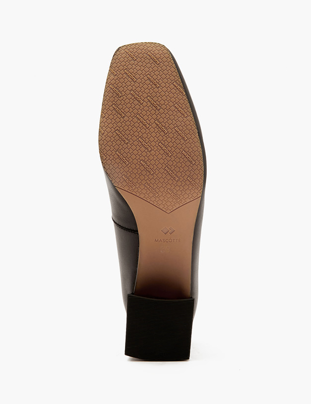 Черные женские туфли с квадратным мысом MASCOTTE 233-411111-0502 | ракурс 5