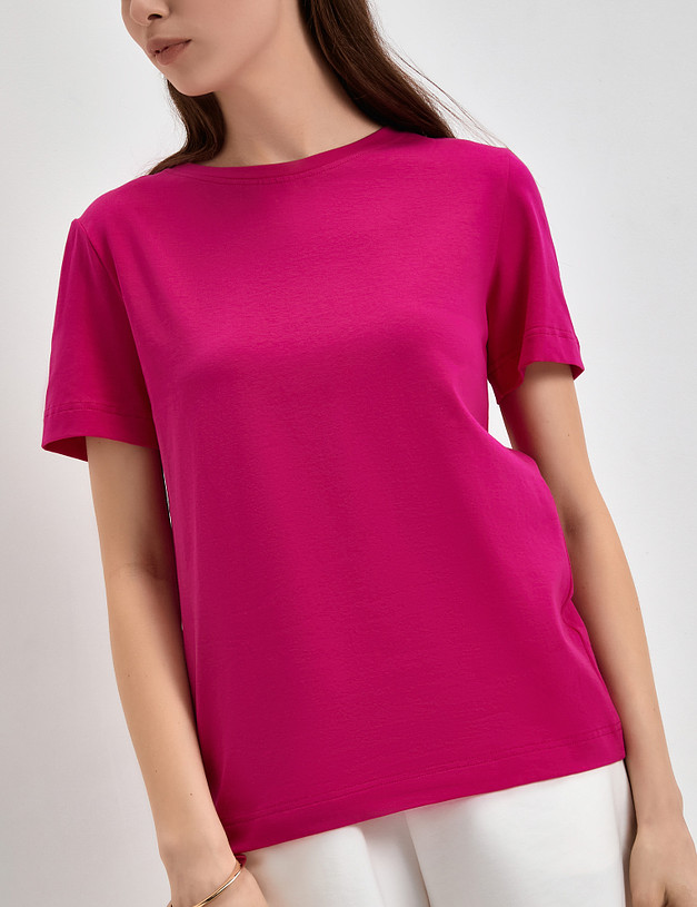 Женская футболка цвета фуксии MASCOTTE 790-3114-2684 | ракурс 3