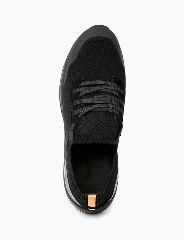 Черные текстильные мужские кроссовки  MASCOTTE 175-4110391-0202 | ракурс 4