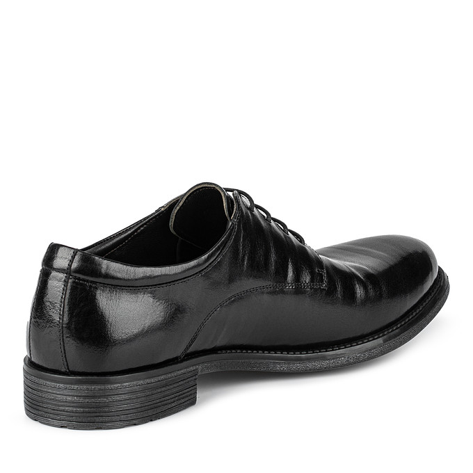 Черные мужские туфли из фактурной кожи Salamander