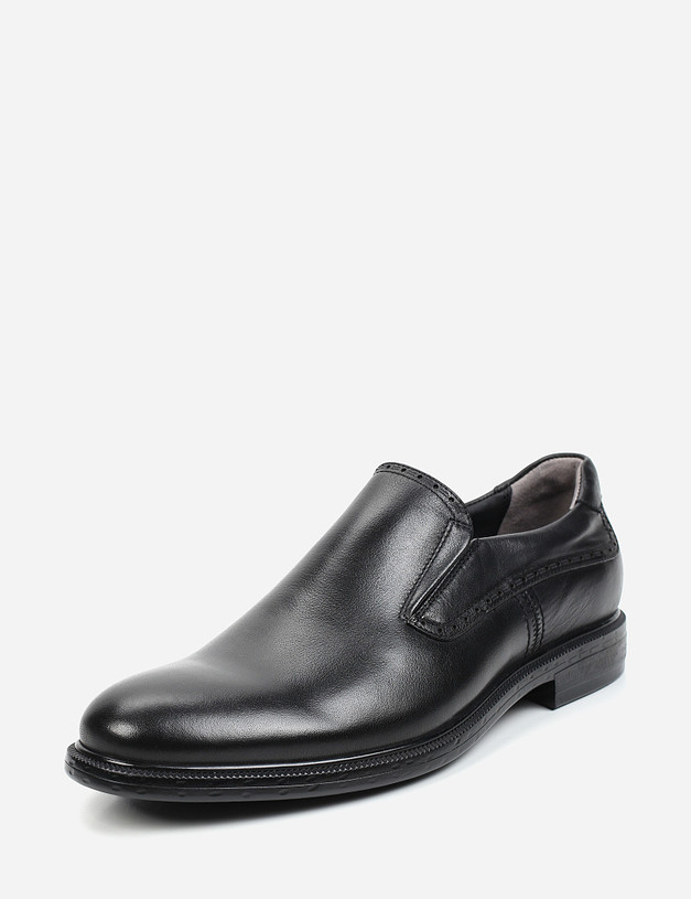 Черные мужские туфли без шнуровки MASCOTTE 58-121611-0102 | ракурс 3