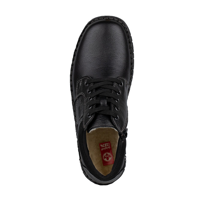 Черные кожаные мужские ботинки Rieker