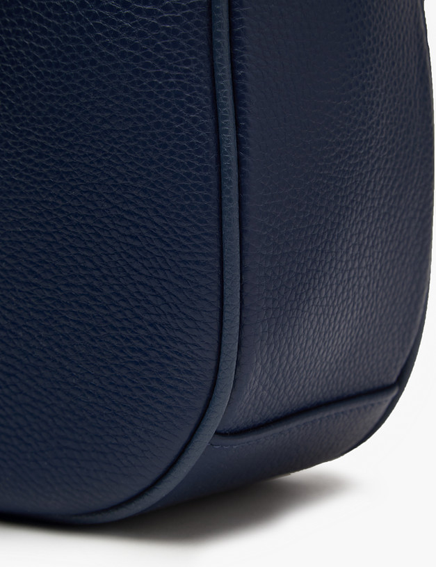 Синяя мягкая женская сумка из кожи MASCOTTE 660-3215-103 | ракурс 6