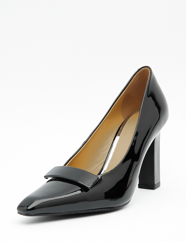Черные лакированные женские туфли MASCOTTE 172-3202512-3701M | ракурс 3