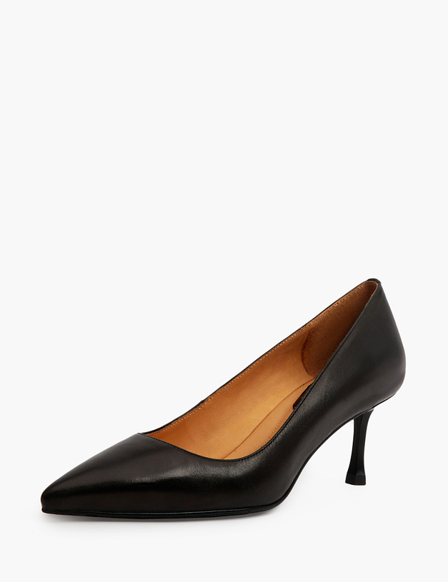 Черные женские туфли на низком каблуке MASCOTTE 175-3182711-3501M | ракурс 3