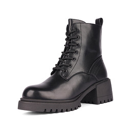 199-42WB-055SW Ботинки женские и.кожа/и.мех черн, INSTREET