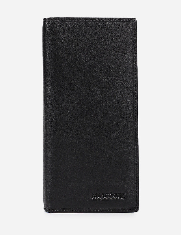 Черное кожаное мужское портмоне MASCOTTE 602-9228-102 | ракурс 1