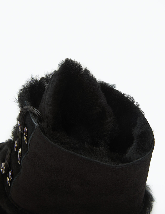 Черные женские зимние ботинки на массивной подошве MASCOTTE 175-3205331-3605M | ракурс 6