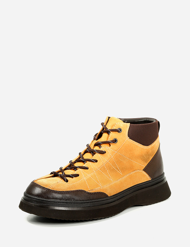 Желтые мужские ботинки с контрастными вставками MASCOTTE 22-1210622-0218 | ракурс 3