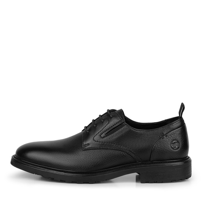 Черные мужские кожаные туфли со шнуровкой «Саламандер»